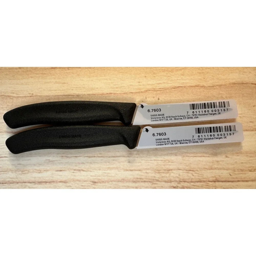 Victorinox Paring Knife 3.5in Black Swiss Made 6.7603 SET OF 2